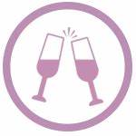 Icone événement corporatif de deux verres