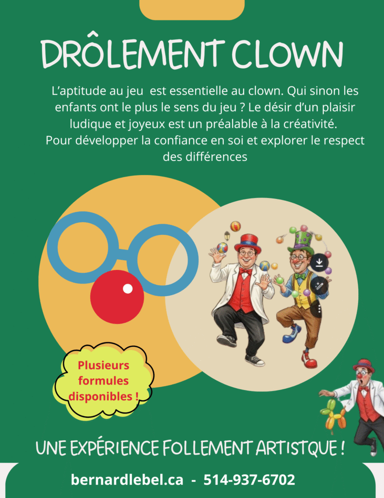 Affiche drôlement clown