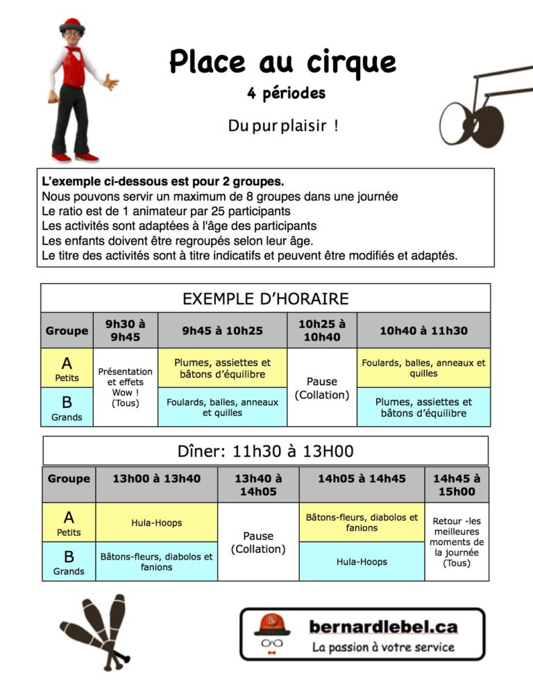 Affiche place au cirque