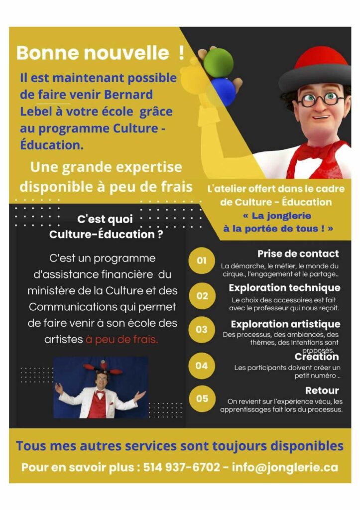 Affiche atelier spectacle Culture-Éducation
