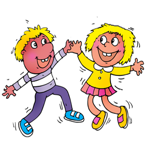 dessins de deux enfants se tapant dans la main